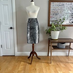 Michael Kors sequined pencil skirt leopard print super sparkly pristine XL-XXL